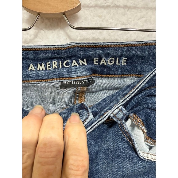 American Eagle Outfitters Next Level Bootcut Jeans Women Size 4 Long Blue Denim - Picture 2 of 8